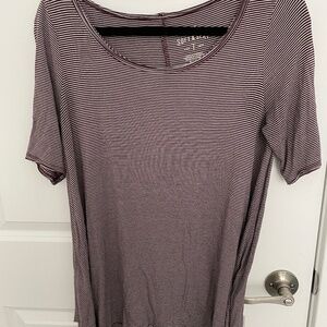 American Eagles Soft and Sexy T Maroon Striped Top